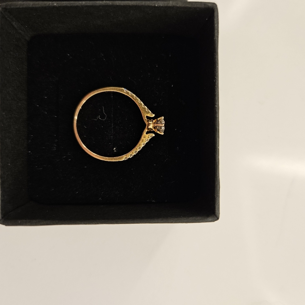 18k Rose Gold Diamond Engagement Ring .333c - Picture 12 of 12